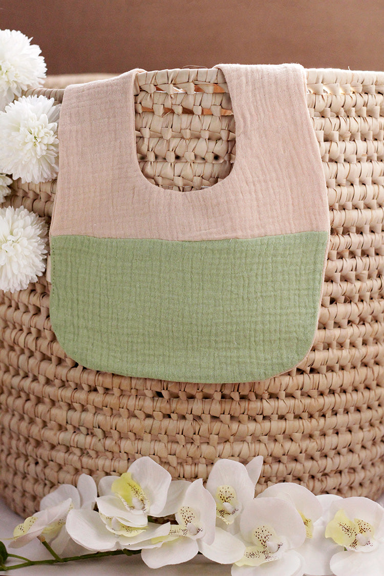 Cotton Baby Bib - Light Green