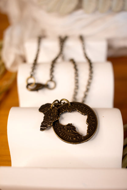 Africa Coin Cut Pendant