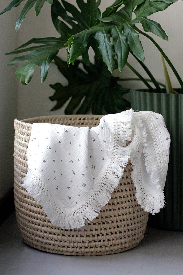 Baby Blanket - Stars On White
