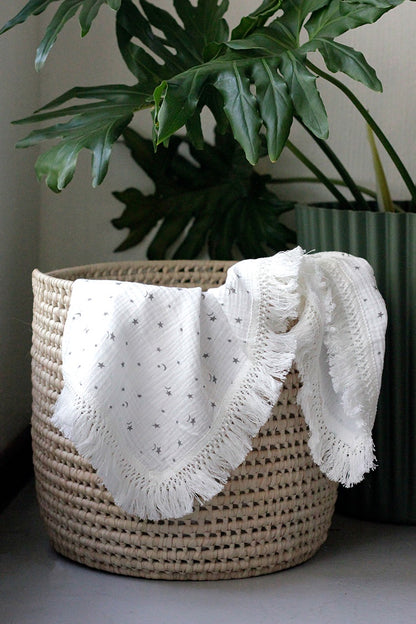 Baby Blanket - Stars On White