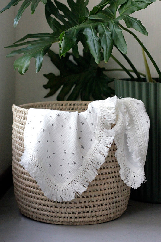 Baby Blanket - Stars On White