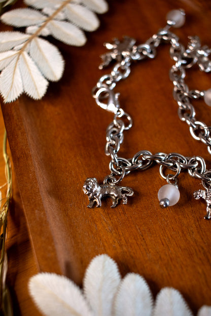 Charm Bracelet - Big 5 with White Beads