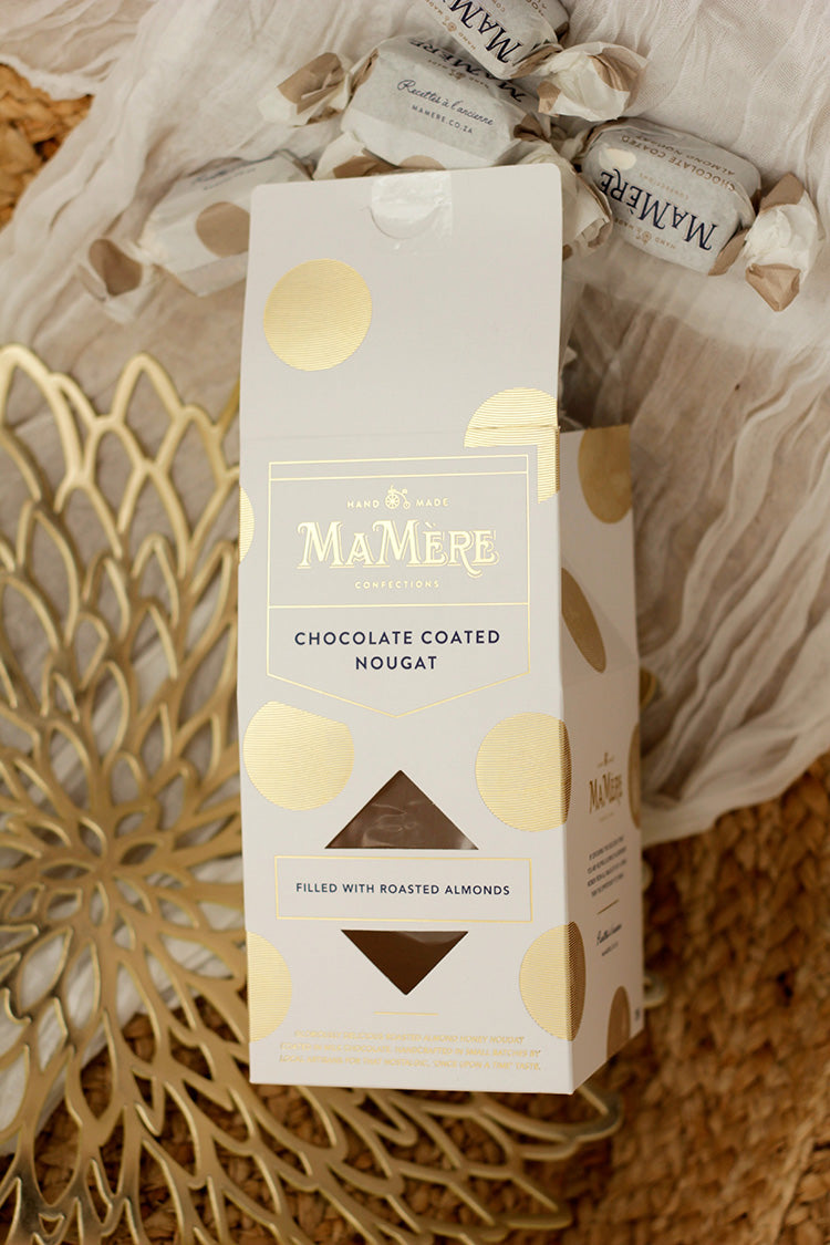 Choc Coated Almond Nougat Gift Box 220g