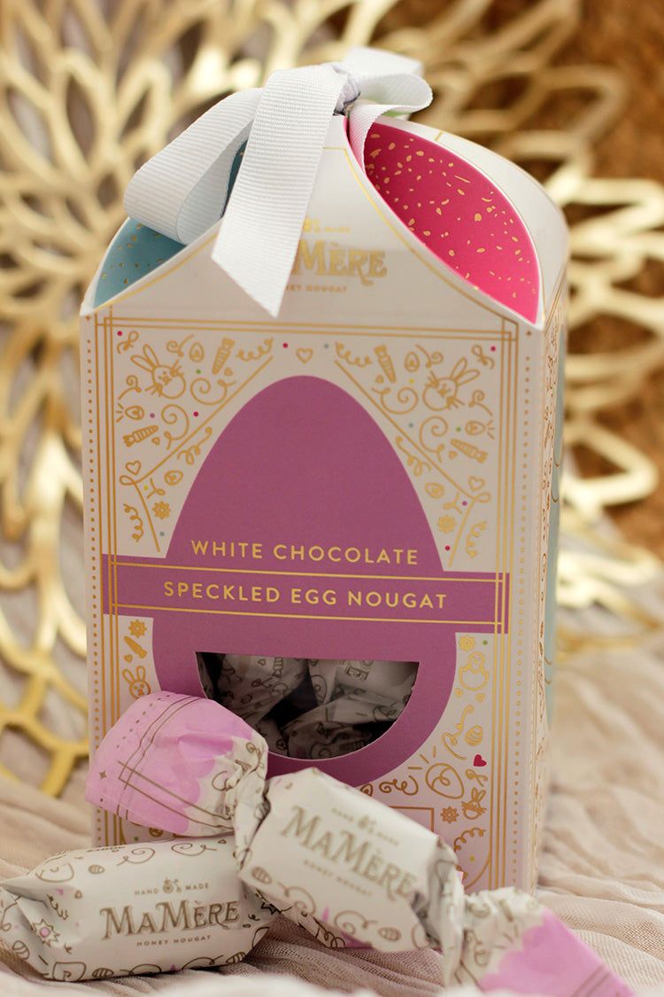White Choc Speckled Egg Nougat Gift Box 185g
