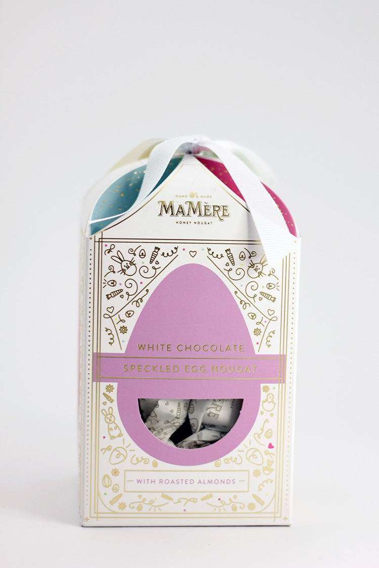 White Choc Speckled Egg Nougat Gift Box 185g
