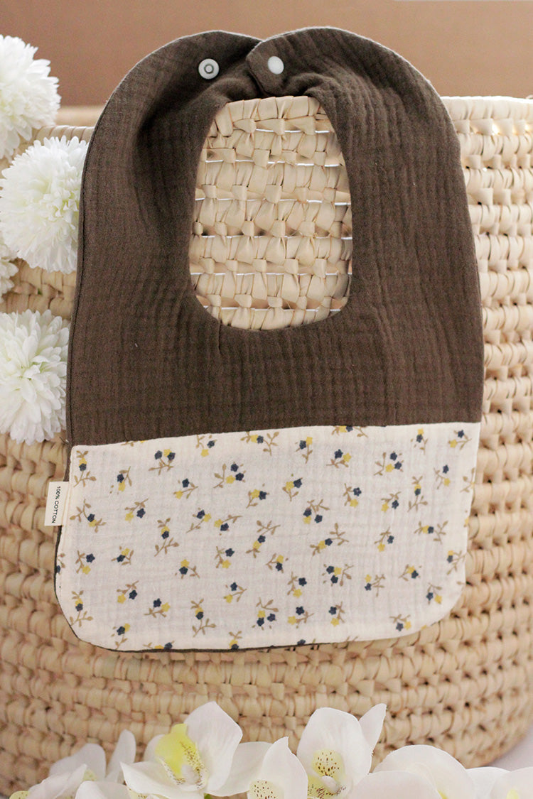 Cotton Baby Bib - Flowers