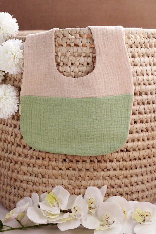 Cotton Baby Bib -  Light Green
