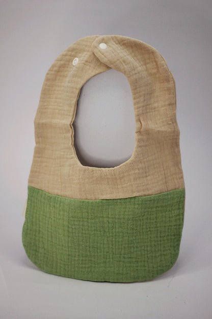 Cotton Baby Bib -  Light Green