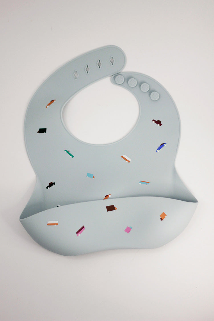 Silicone Baby Bib - Cars