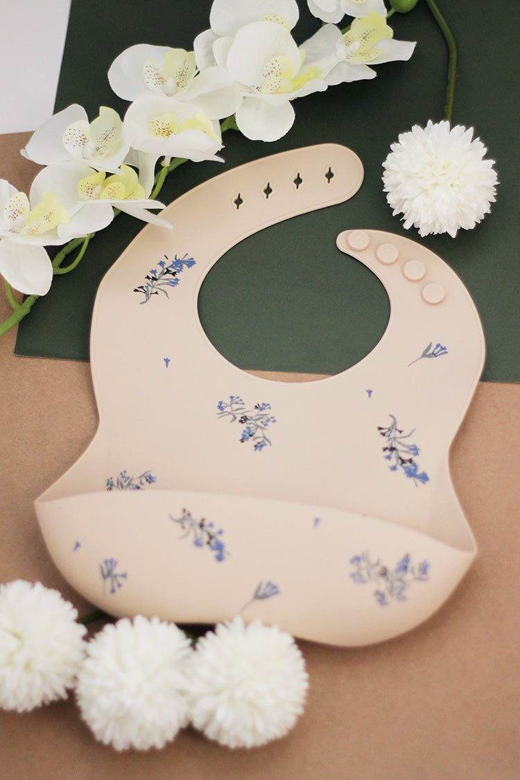 Silicone Baby Bib - Flowers