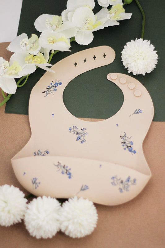 Silicone Baby Bib - Flowers
