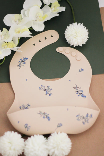 Silicone Baby Bib - Flowers