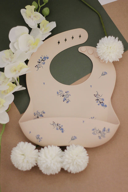 Silicone Baby Bib - Flowers