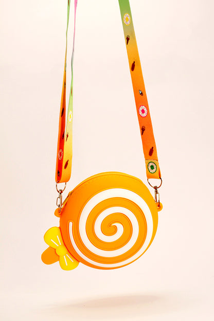Silicone Round Swirl Bag - Orange