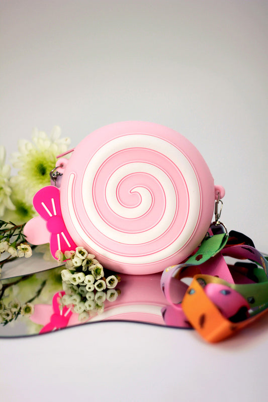 Silicone Round Swirl Bag - Pink
