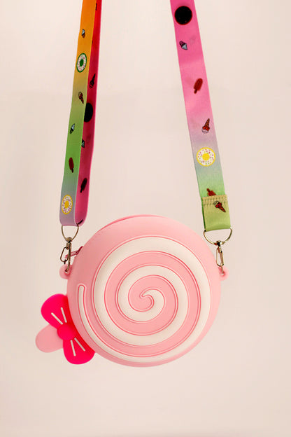 Silicone Round Swirl Bag - Pink