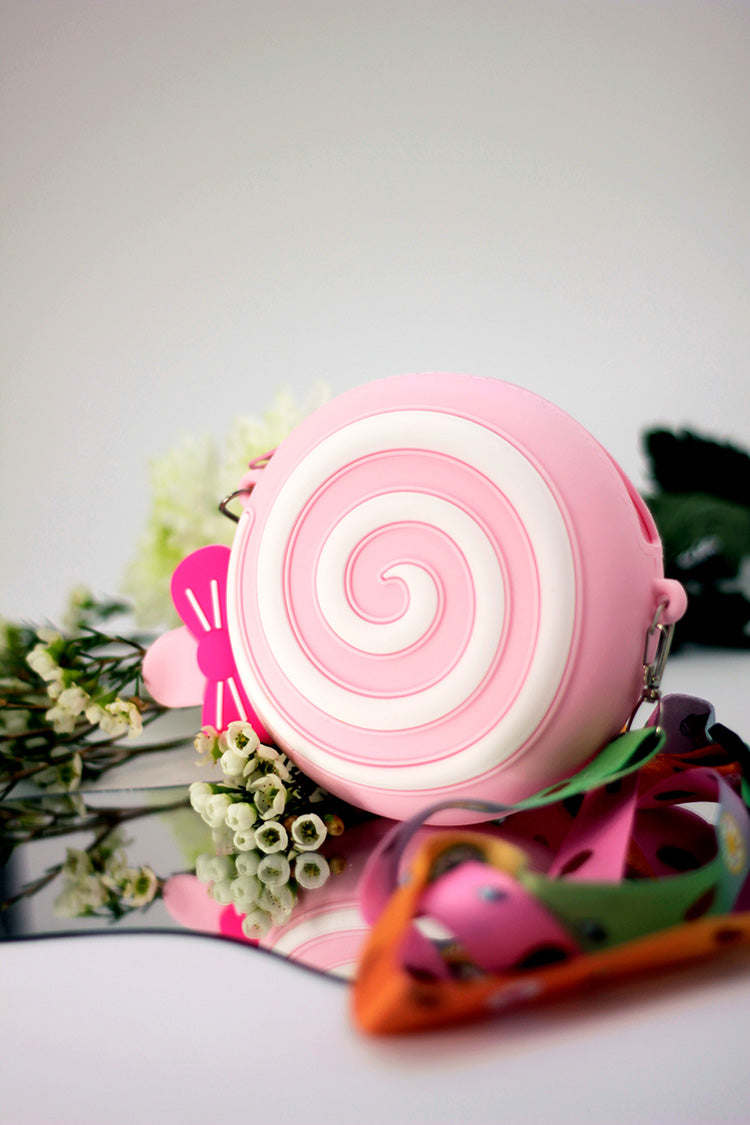 Silicone Round Swirl Bag - Pink