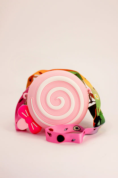 Silicone Round Swirl Bag - Pink