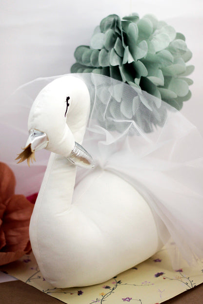 Wall Mount Swan Plushie