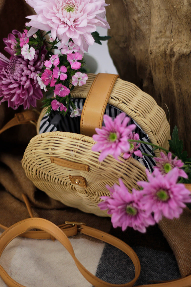 Woven Round Handbag